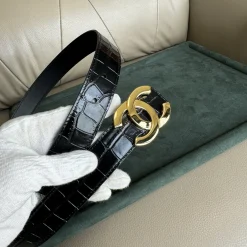 CHANEL Belts Black-Gold A6010050134