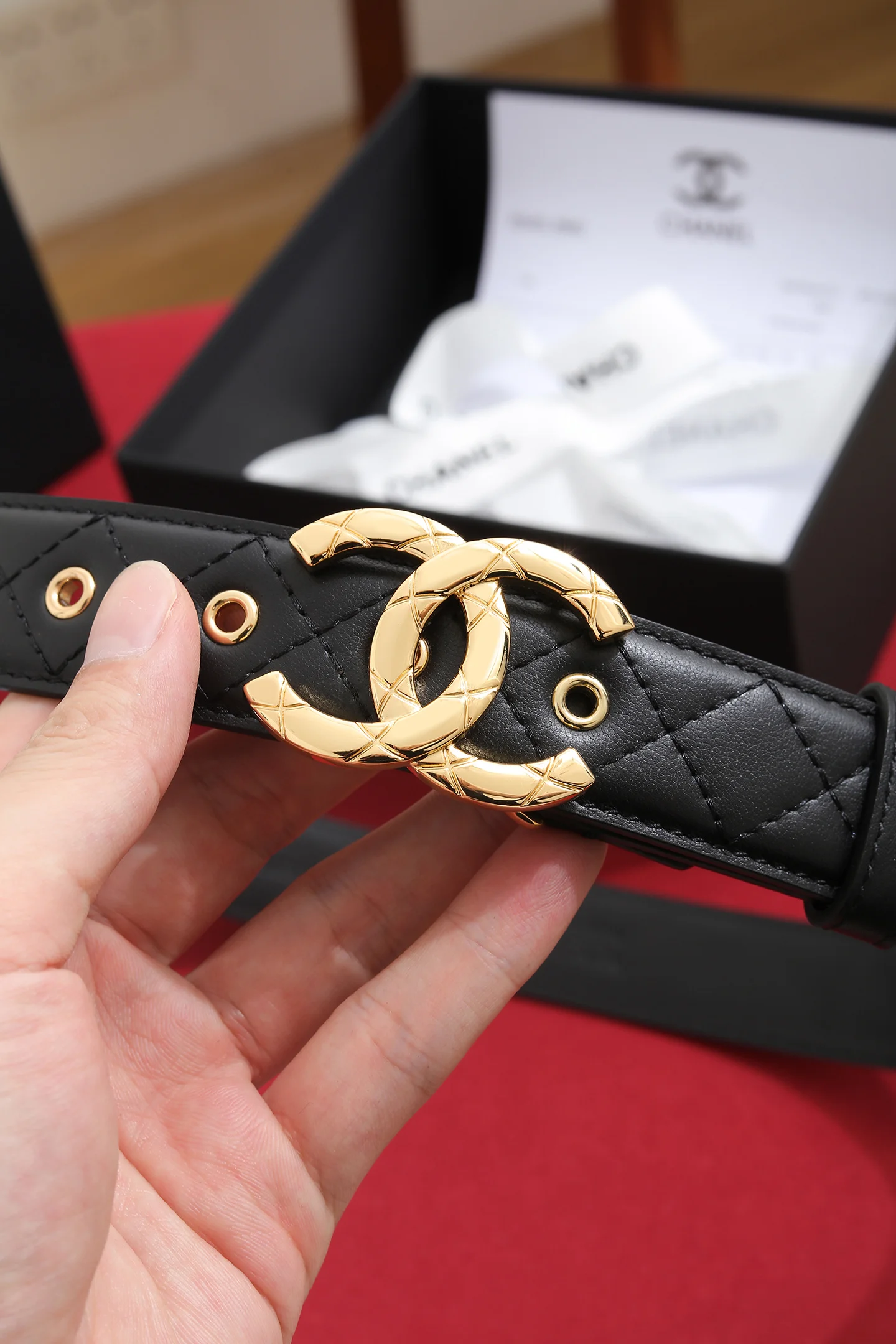 CHANEL Belts Black-Gold A6010050353 - Image 4