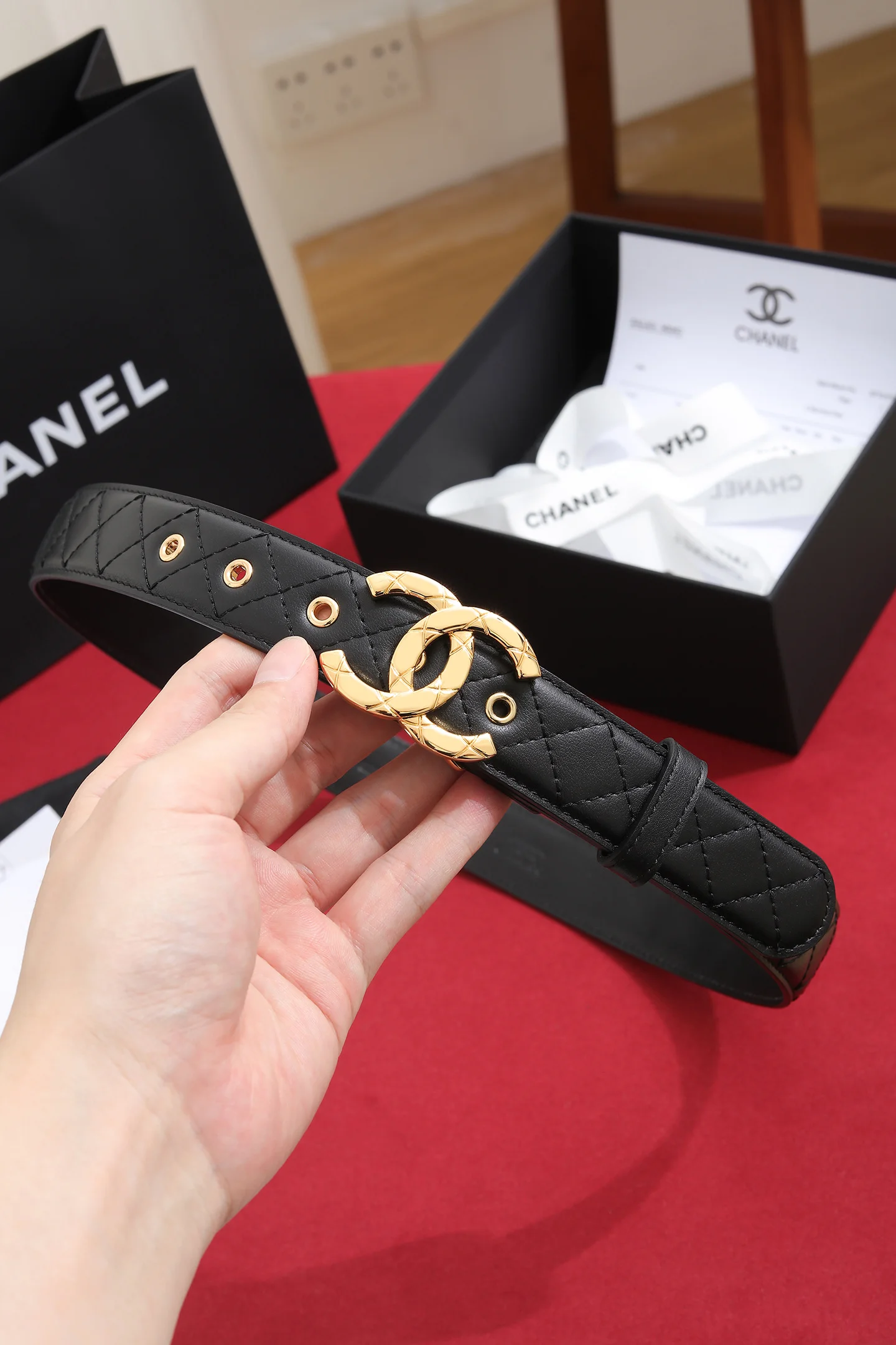 CHANEL Belts Black-Gold A6010050353 - Image 5