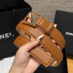 Alternative view of CHANEL Belts Brown-Gold 3.0cm Width A7010050126