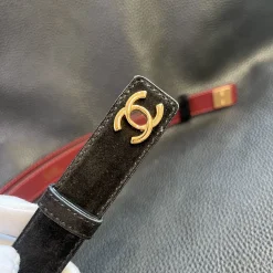 Alternative view of CHANEL Belts Calfskin Leather Black-Gold A8010050069