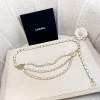 CHANEL Belts Chain & Woven White-Gold B0010050026