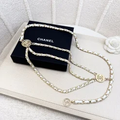 Alternative view of CHANEL Belts Chain & Woven White-Gold B0010050026