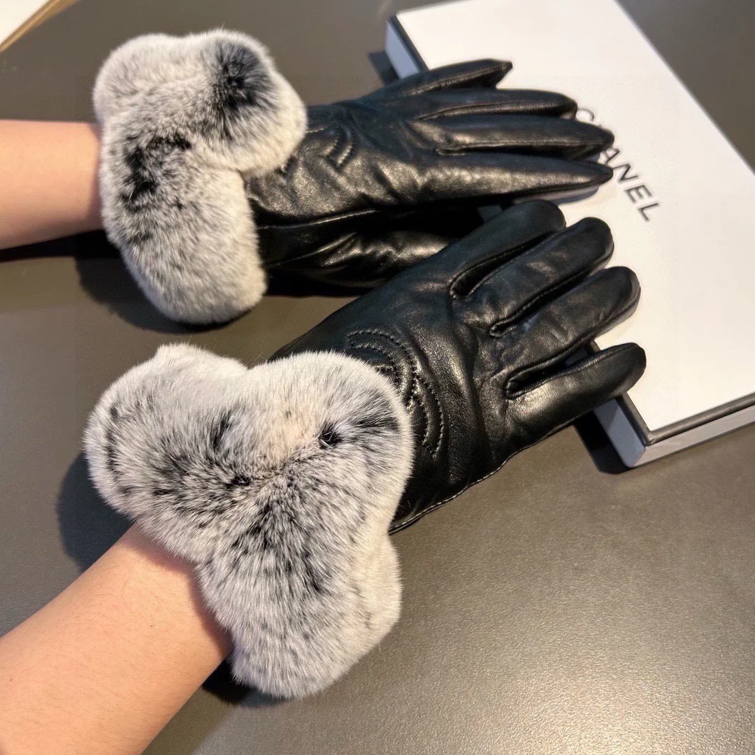 CHANEL Gloves Black-Gray H010071898