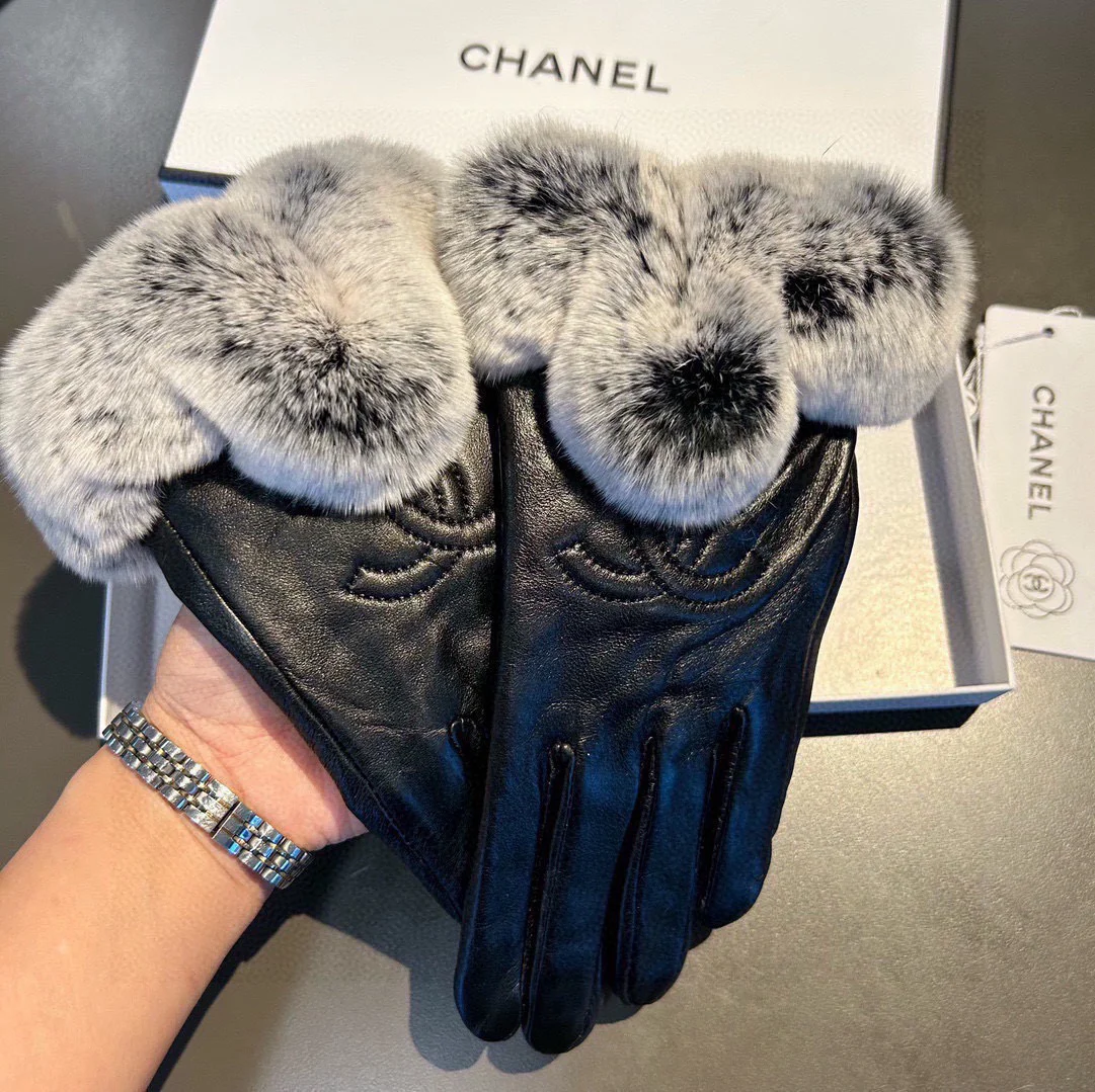 CHANEL Gloves Black-Gray H010071898 - Image 4