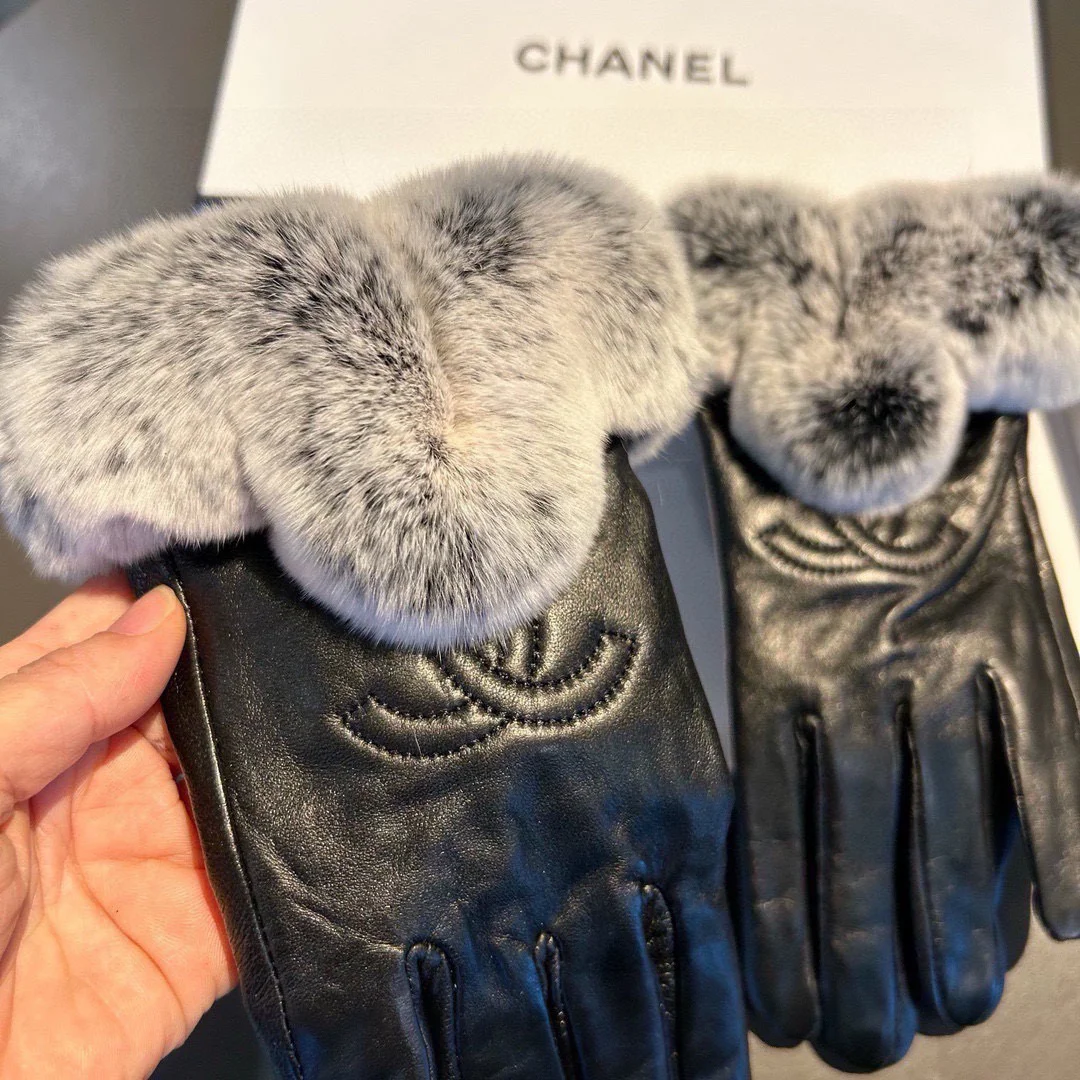 CHANEL Gloves Black-Gray H010071898 - Image 7