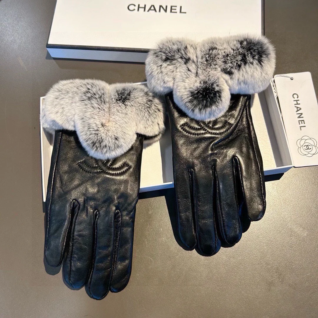CHANEL Gloves Black-Gray H010071898 - Image 8