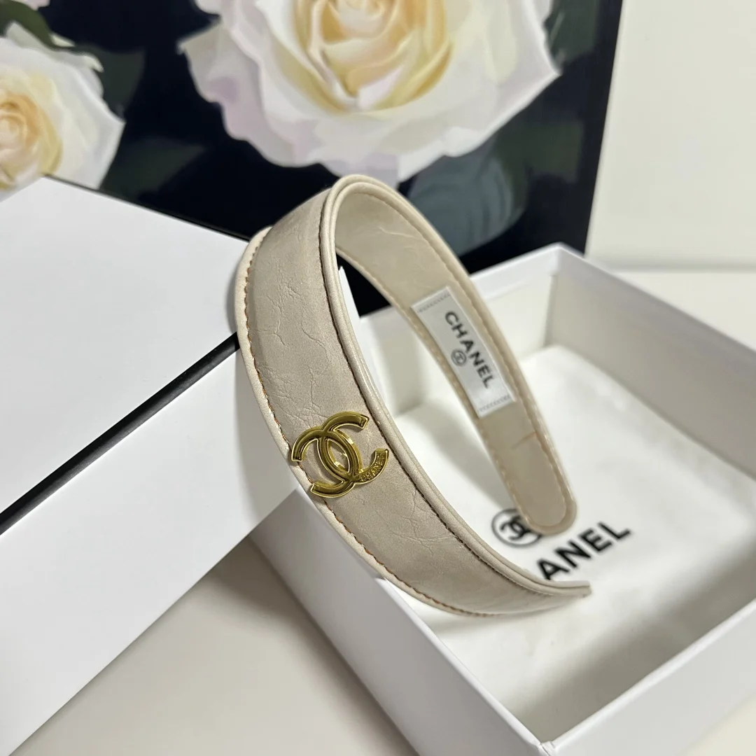 CHANEL Hair Accessories Cream-Gold D510071641 - Image 8