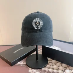 CHROME HEARTS Caps Black-White One Size D210071608