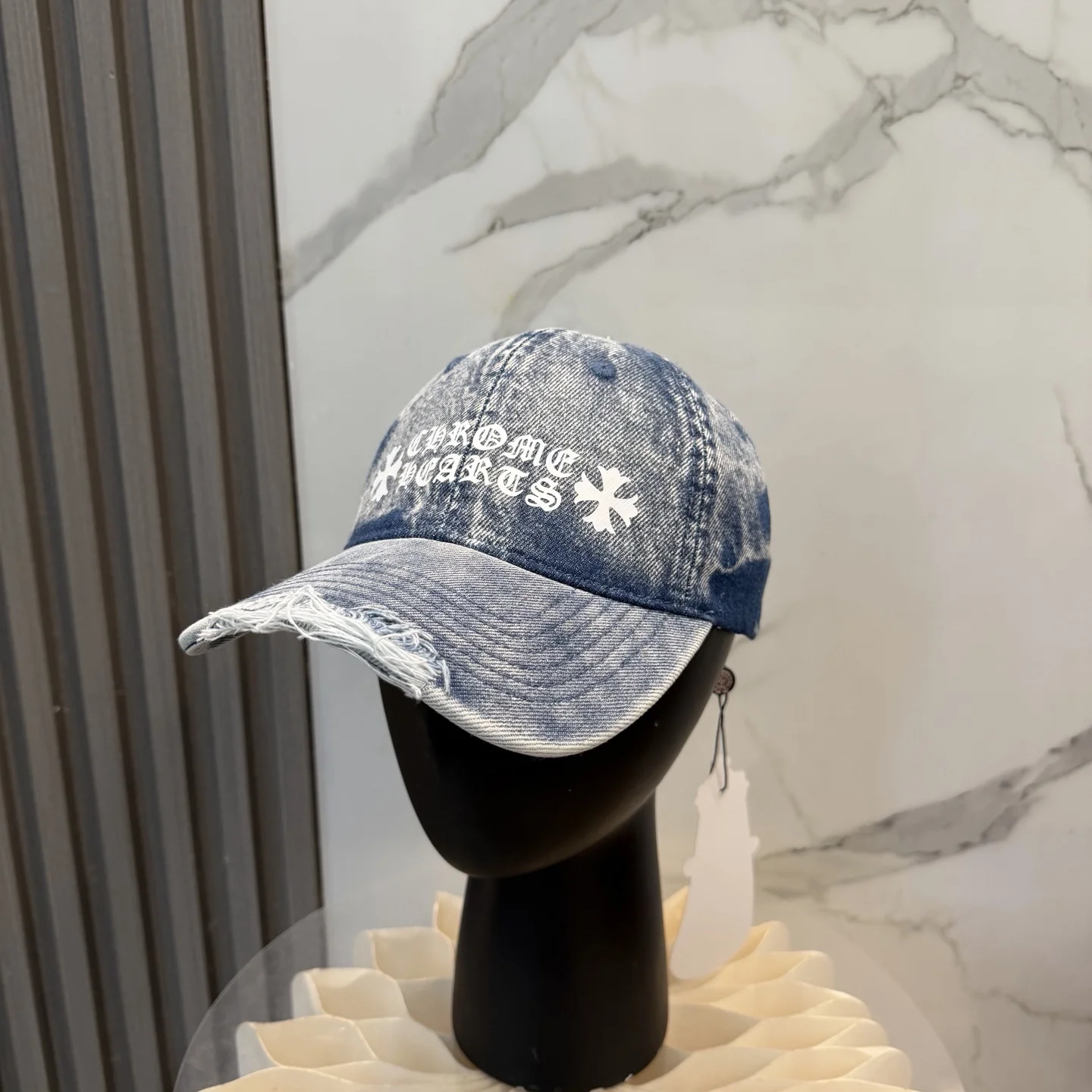 CHROME HEARTS Caps Denim Blue-White ONE SIZE C810073154