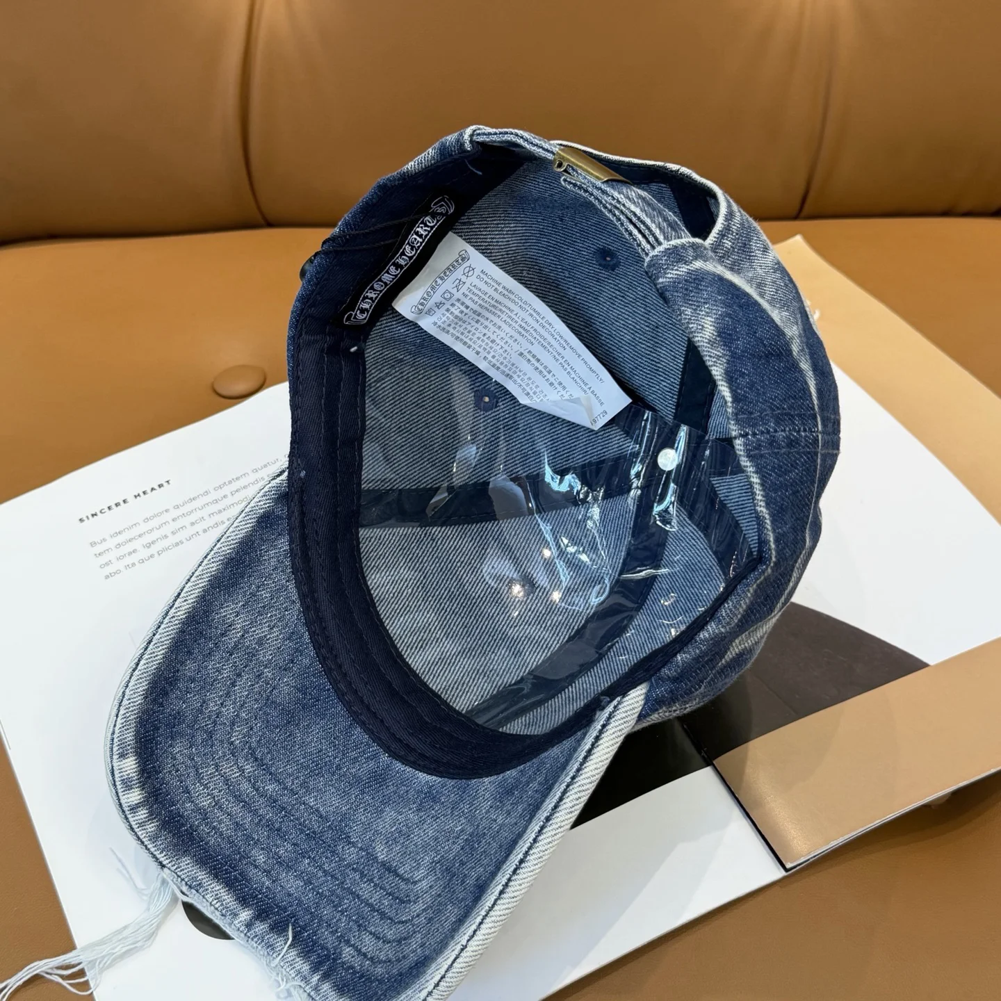 CHROME HEARTS Caps Denim Blue-White ONE SIZE C810073154 - Image 4