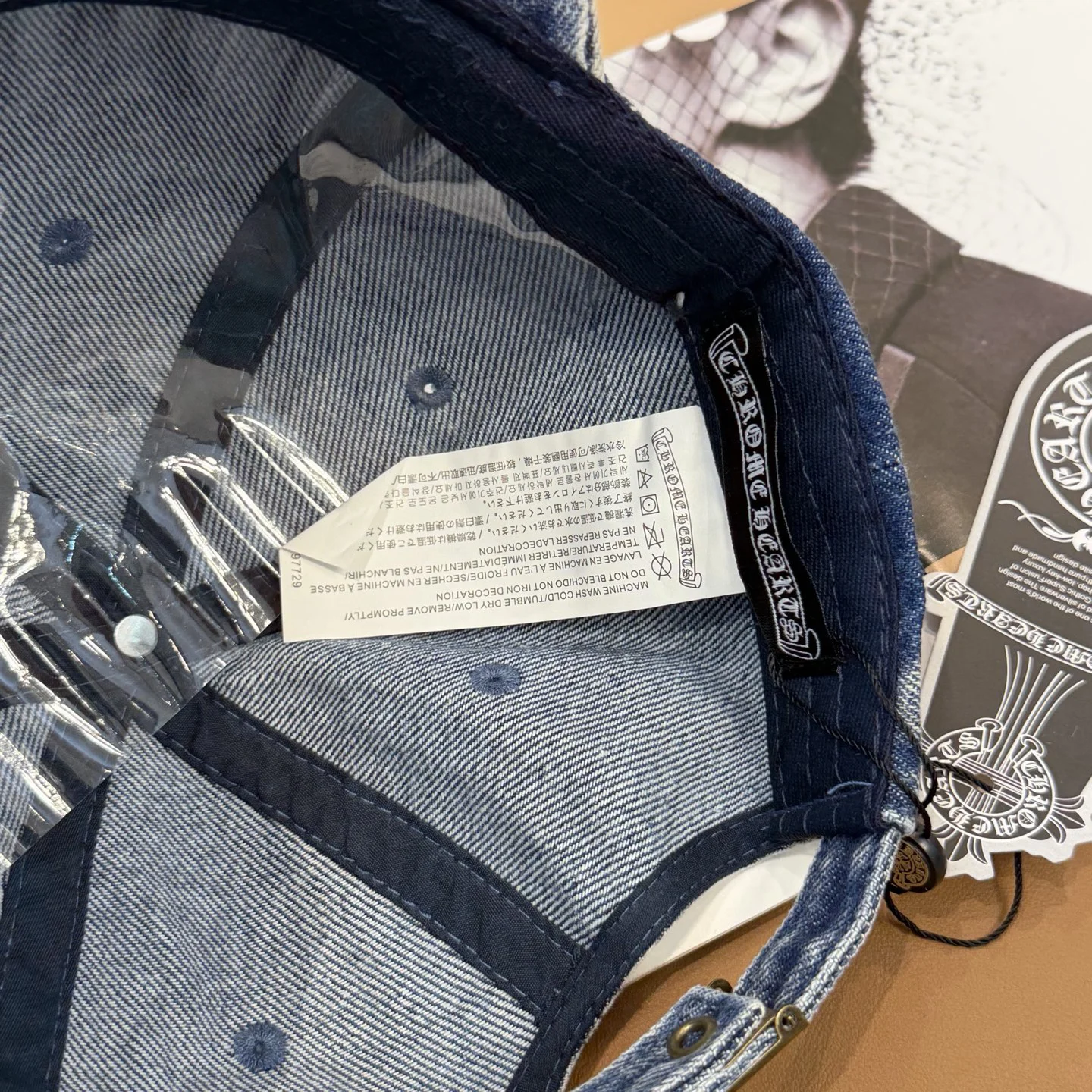 CHROME HEARTS Caps Denim Blue-White ONE SIZE C810073154 - Image 7