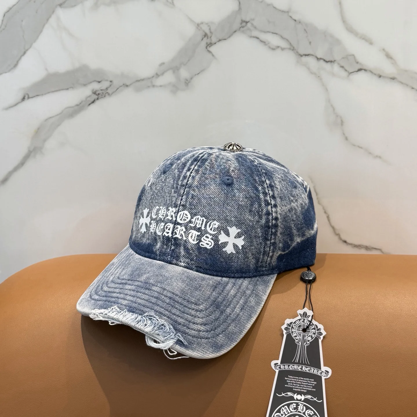 CHROME HEARTS Caps Denim Blue-White ONE SIZE C810073154 - Image 8