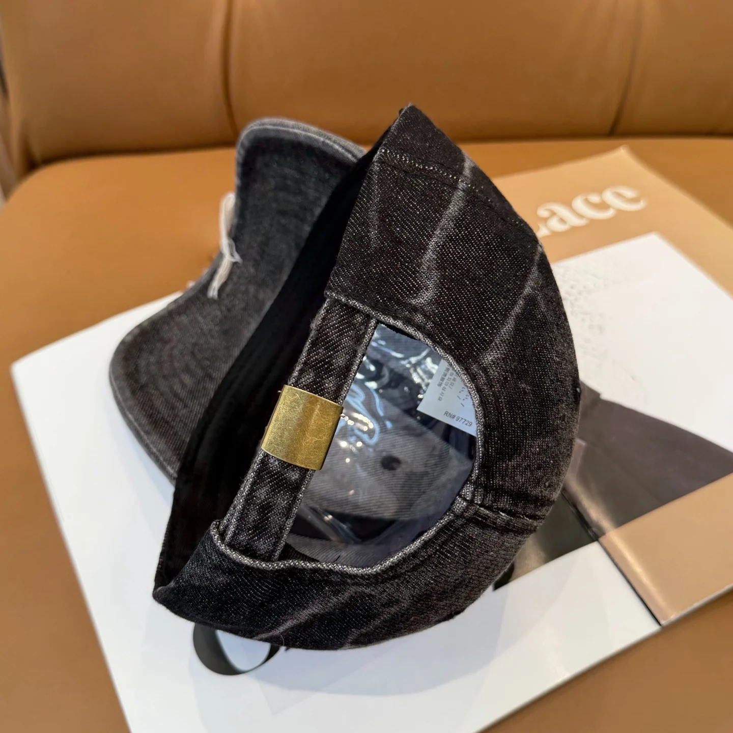 CHROME HEARTS Caps Washed Denim Black-White 57CM C810073155 - Image 3