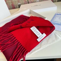 Alternative view of COACH Scarves Wool & Cashmere Red-Black A2510071179