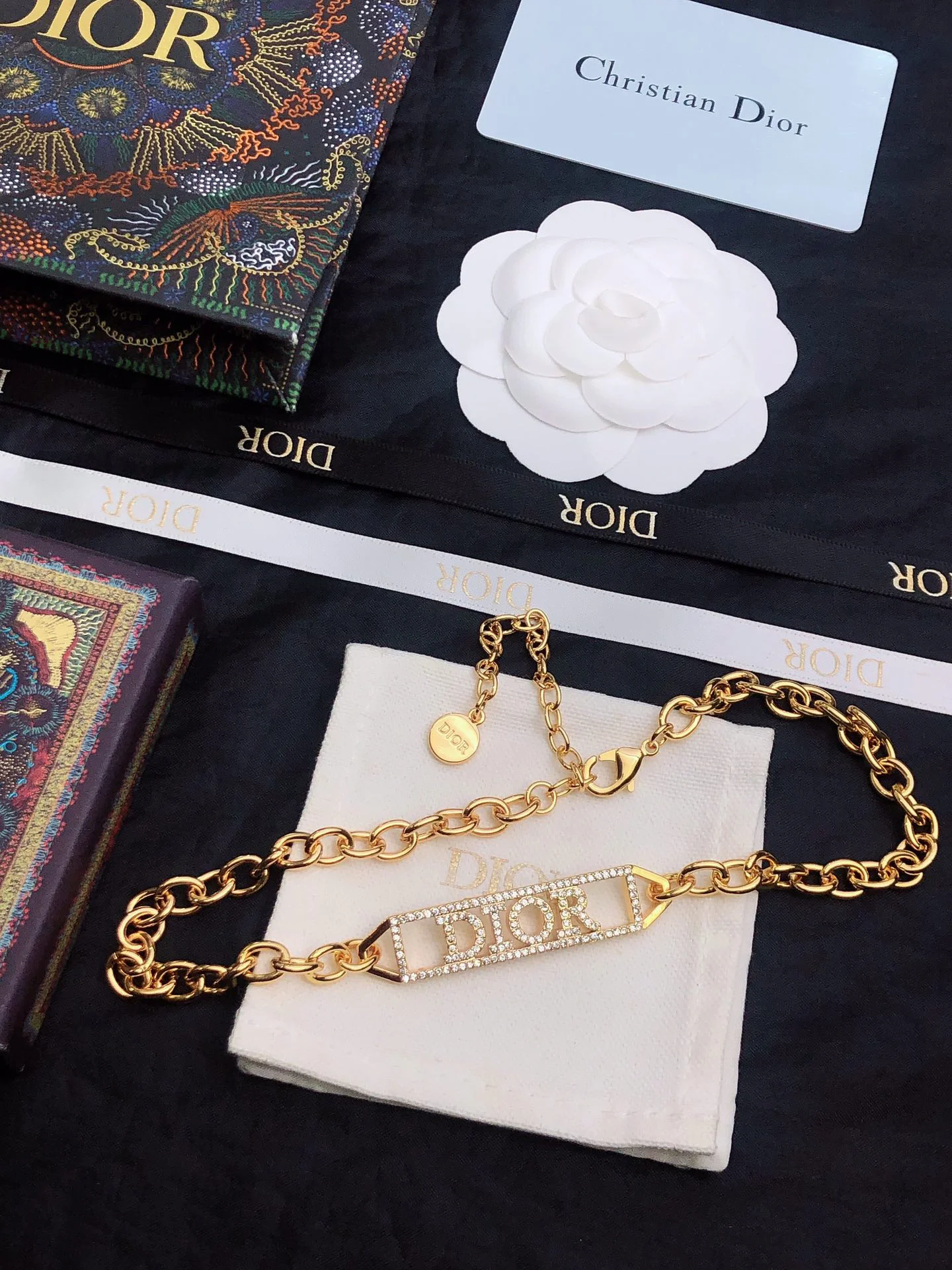 DIOR Accessories Gold-White F010073392 - Image 2