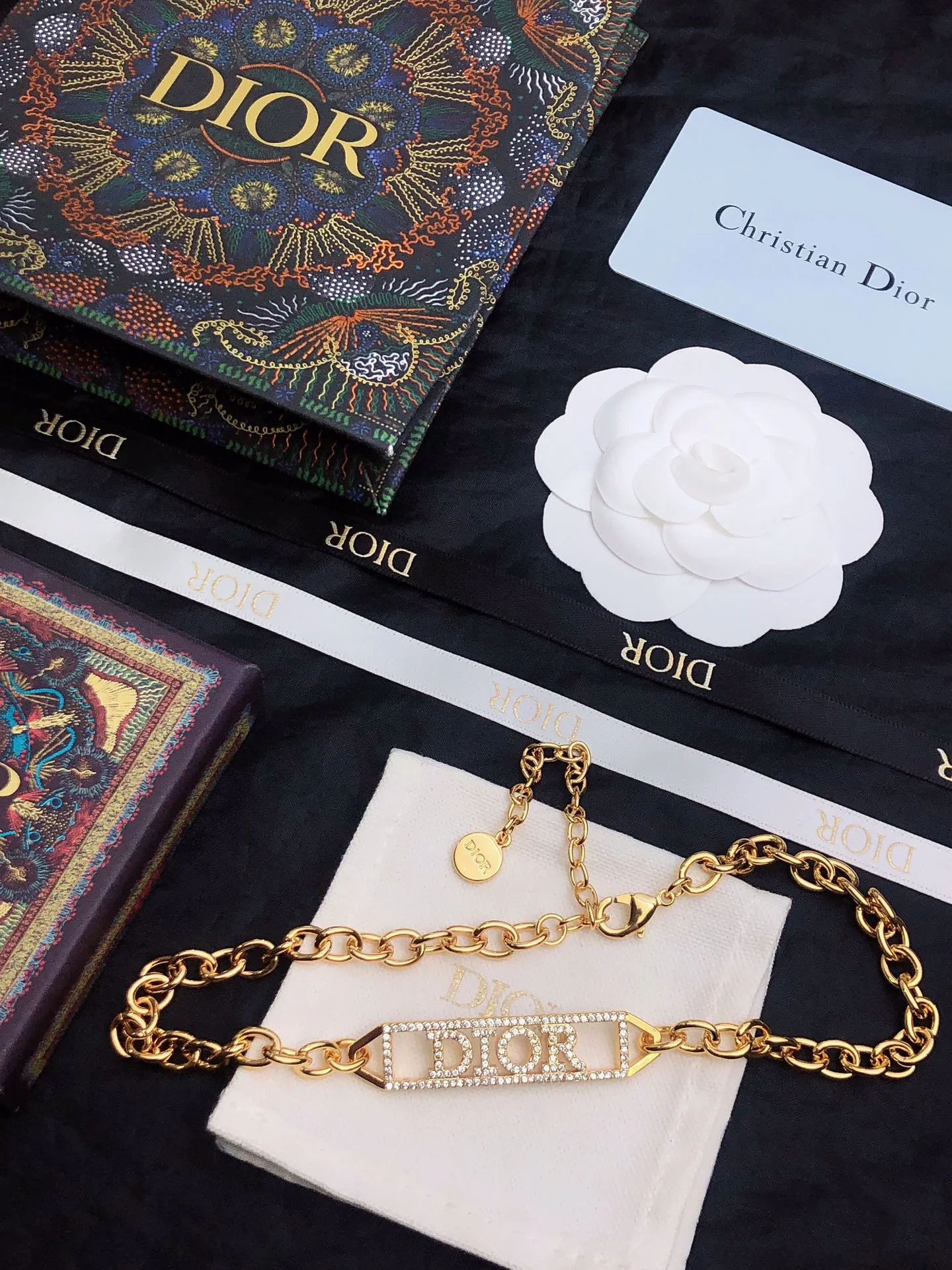 DIOR Accessories Gold-White F010073392 - Image 3