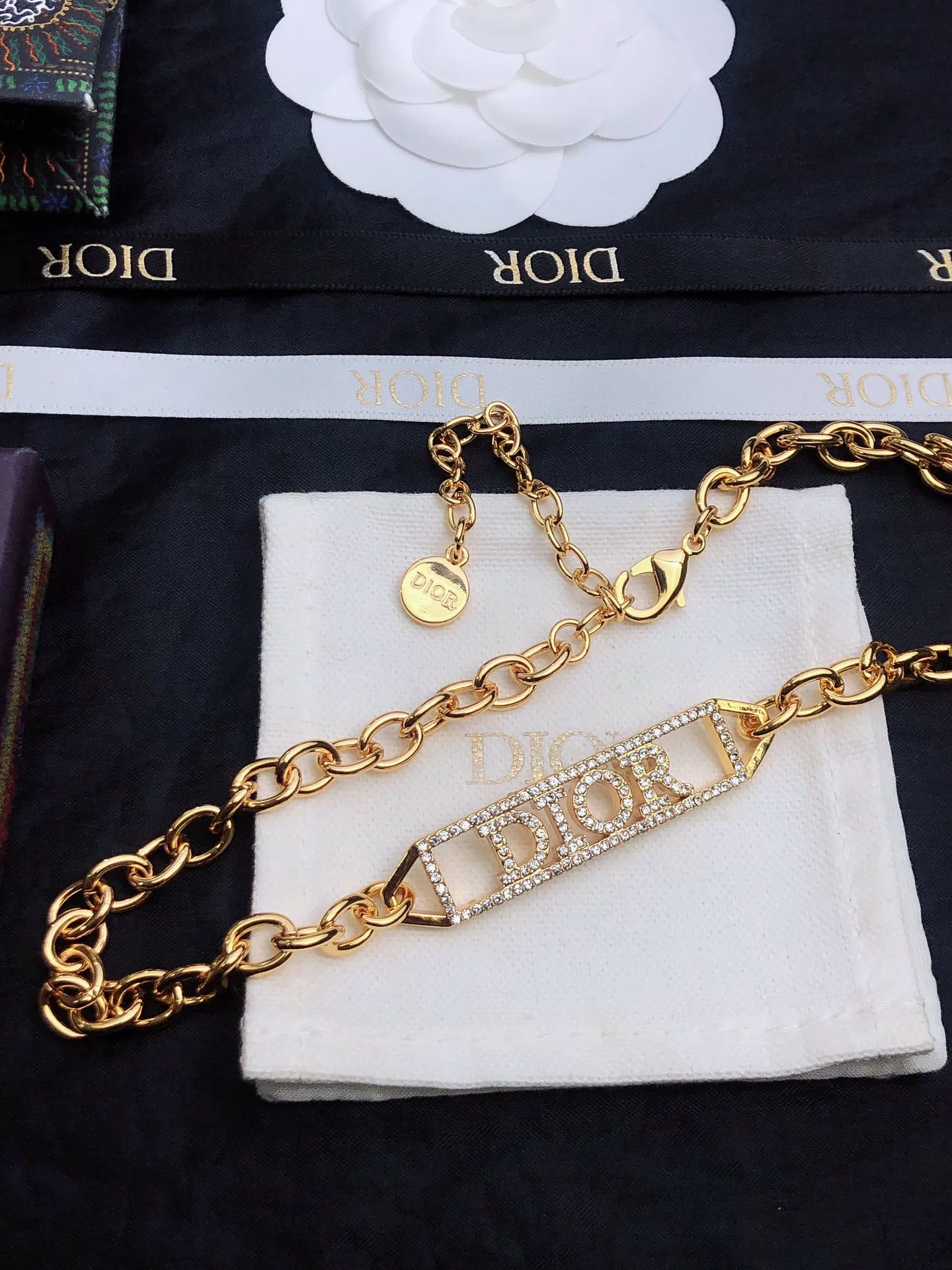 DIOR Accessories Gold-White F010073392 - Image 4