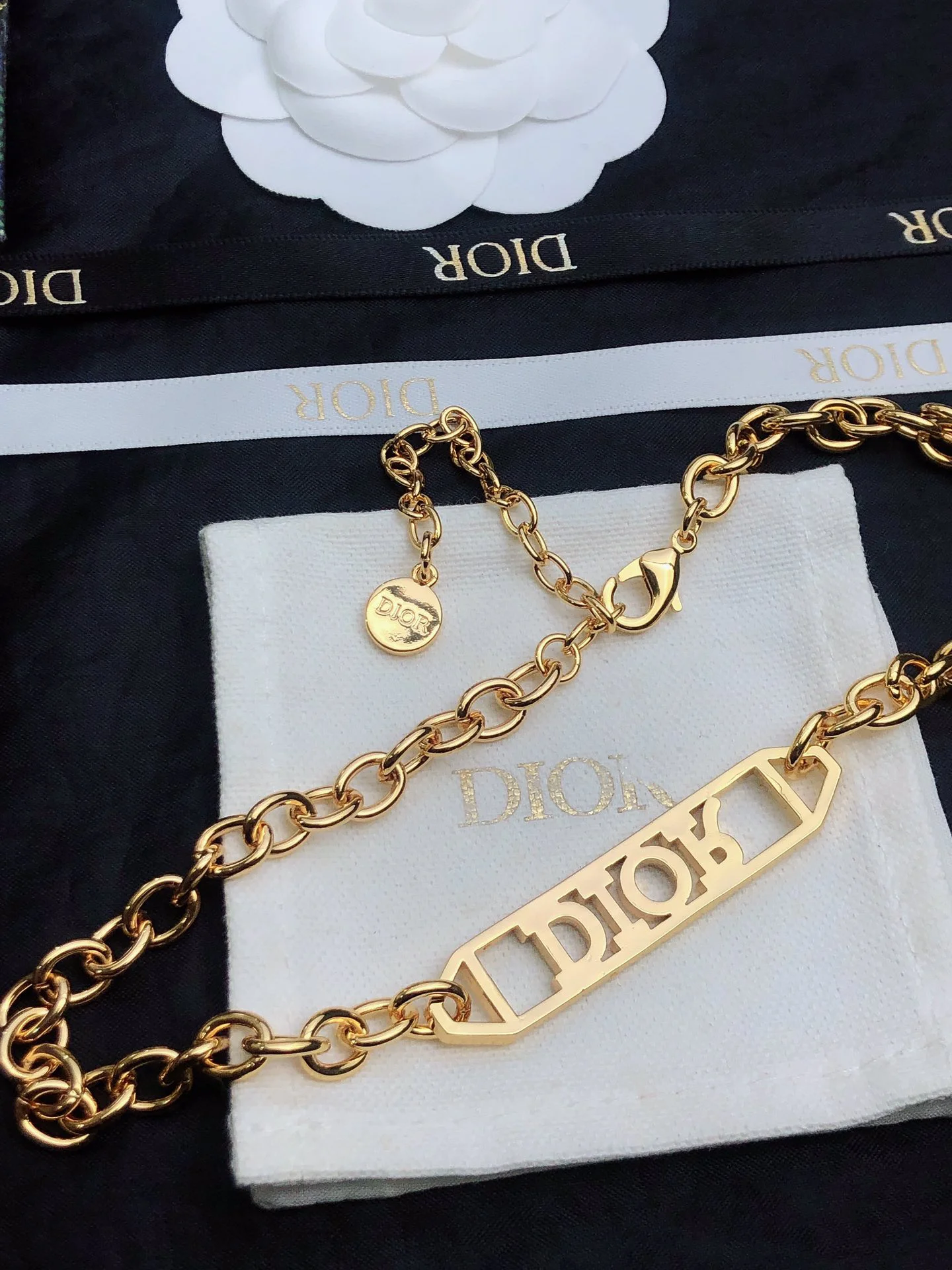 DIOR Accessories Gold-White F010073392 - Image 5