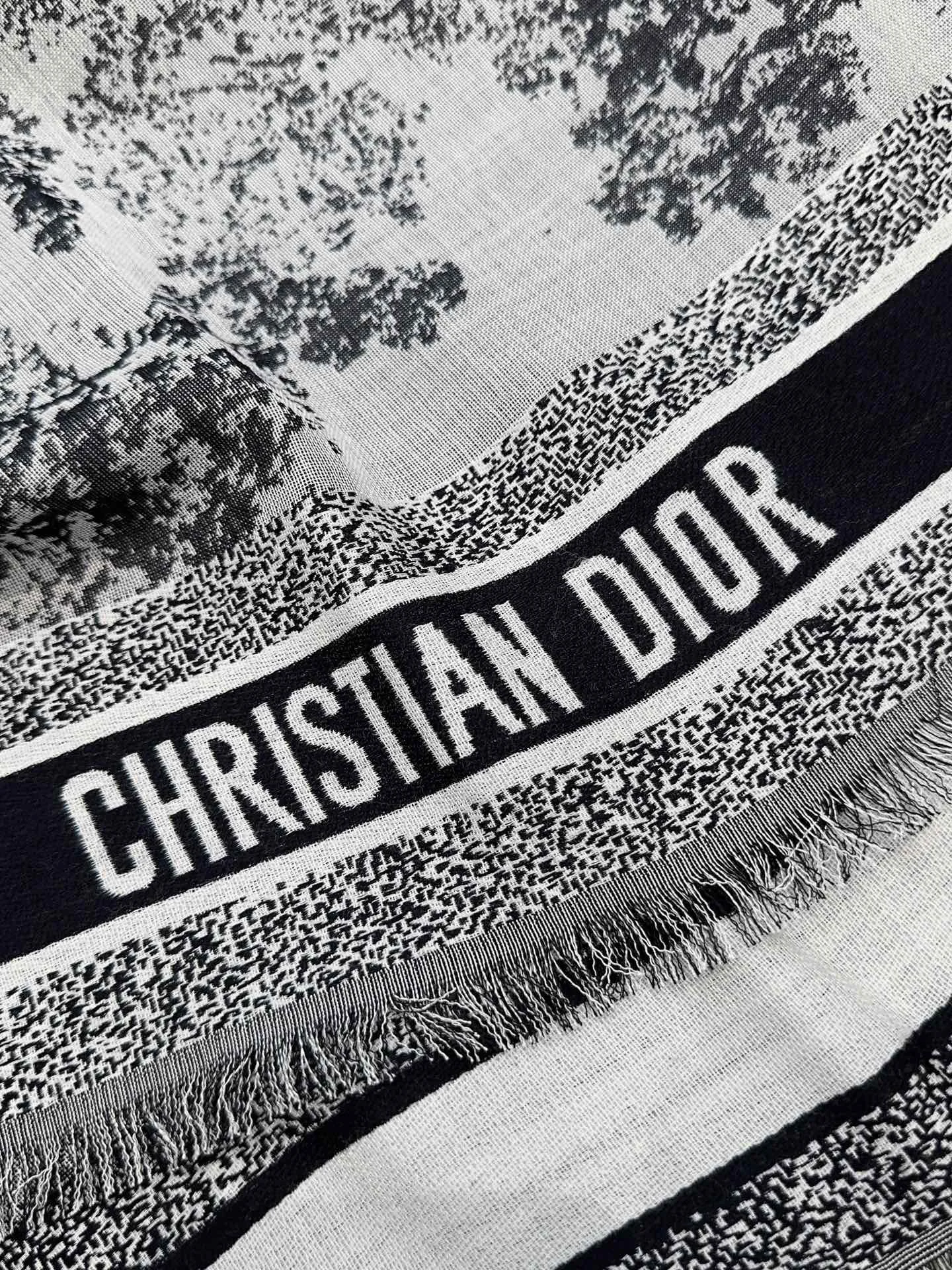 DIOR Scarves White-Black A9510071151 - Image 5