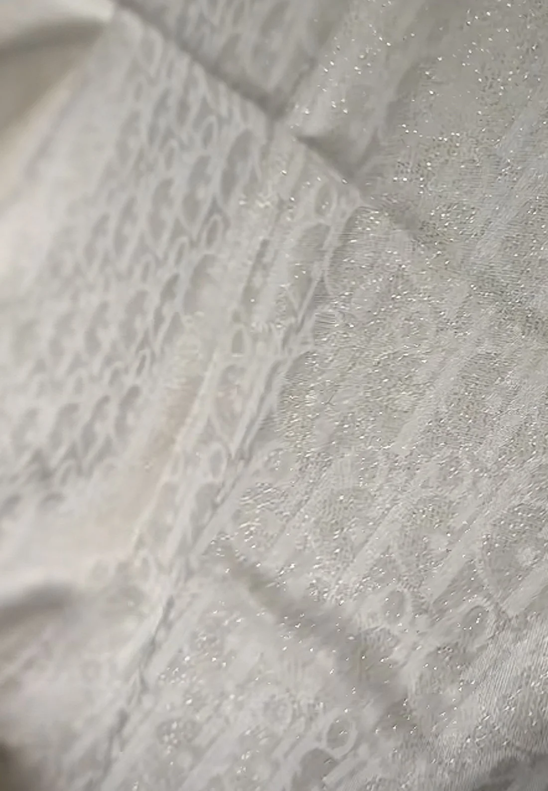 DIOR Scarves Wool-Silk Cream-White One Size A6510071497 - Image 3