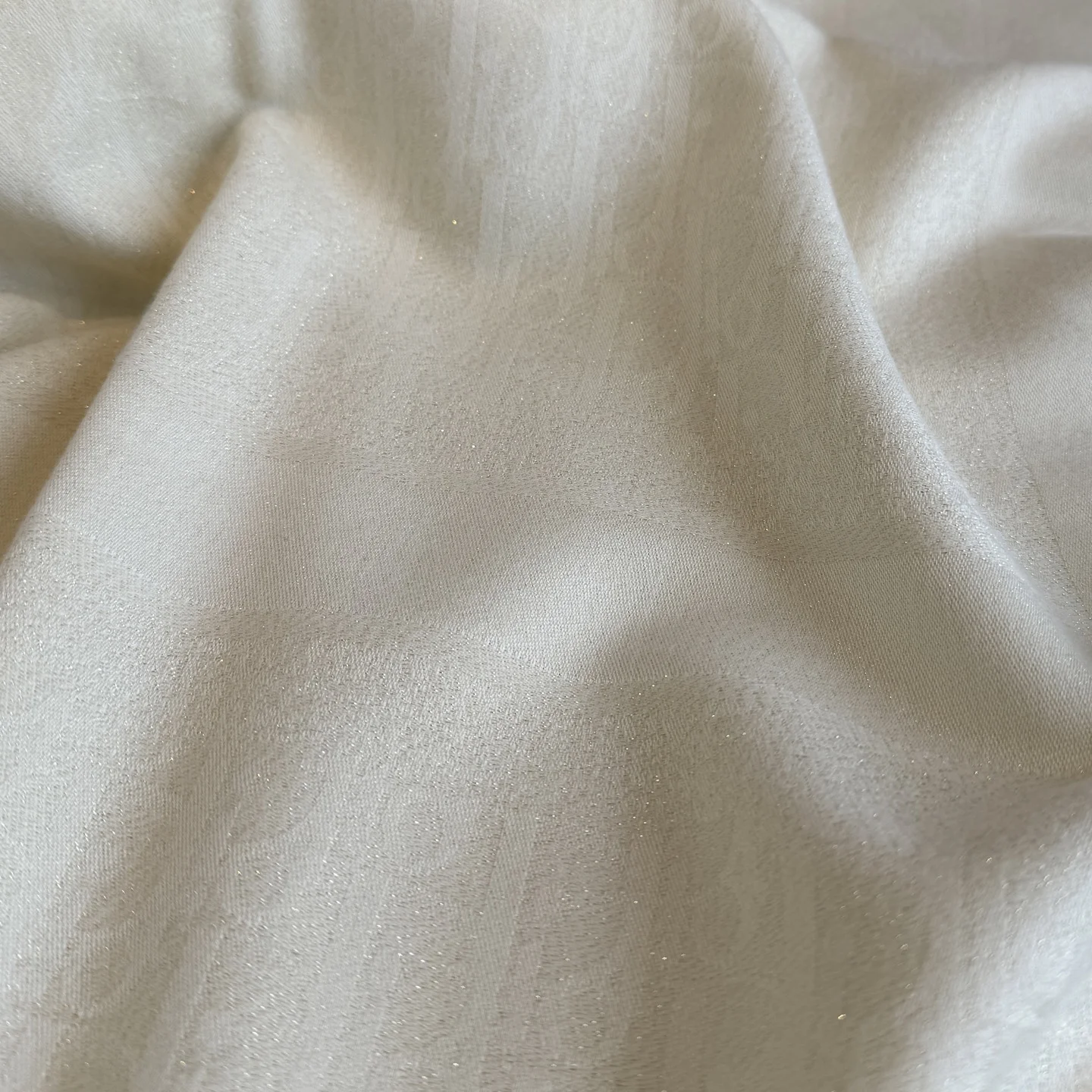 DIOR Scarves Wool-Silk Cream-White One Size A6510071497 - Image 5