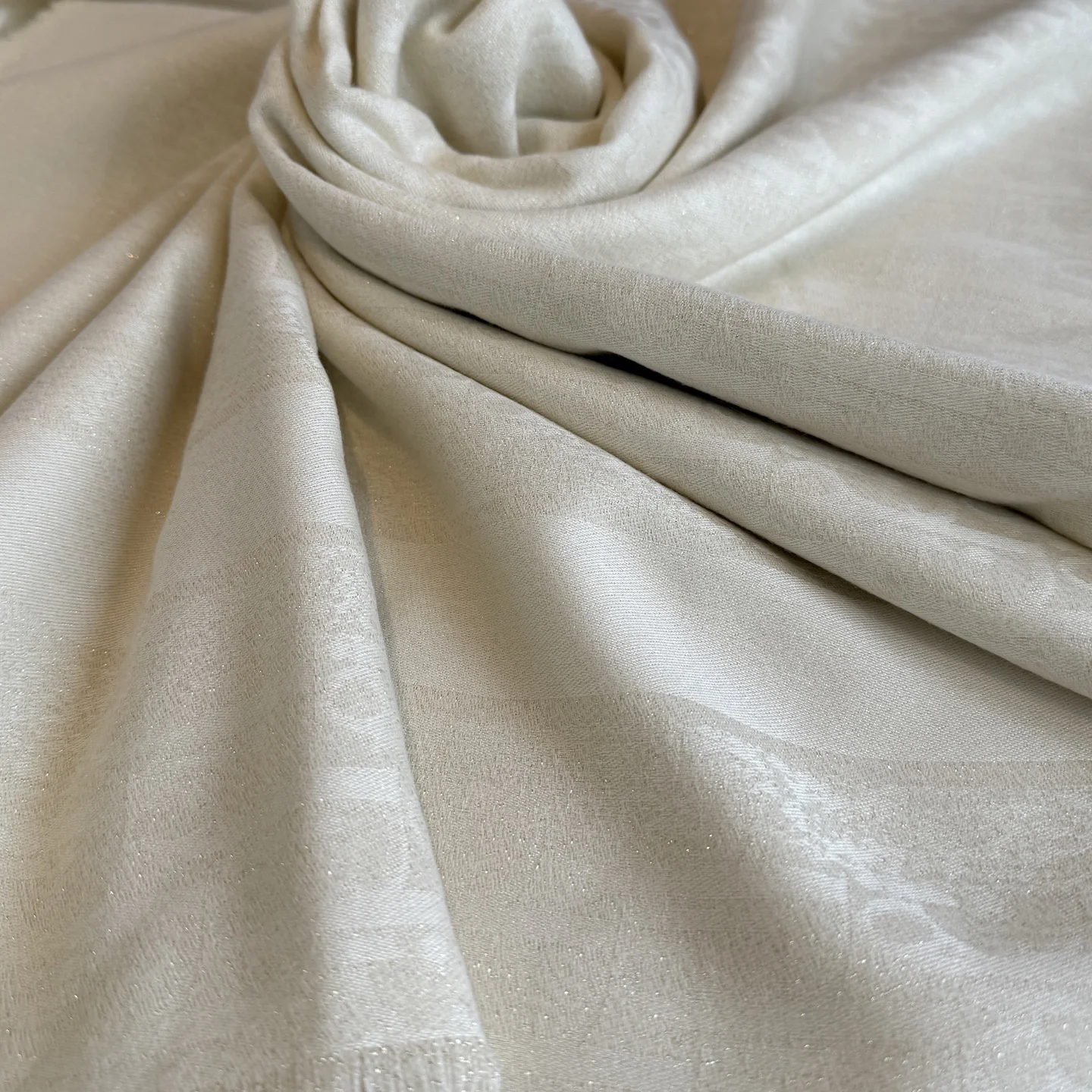 DIOR Scarves Wool-Silk Cream-White One Size A6510071497 - Image 7