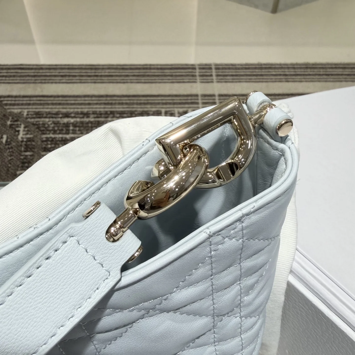 DIOR Shoulder Bags Light Blue-Silver 22.5X14X7.5CM I0010060275 - Image 3