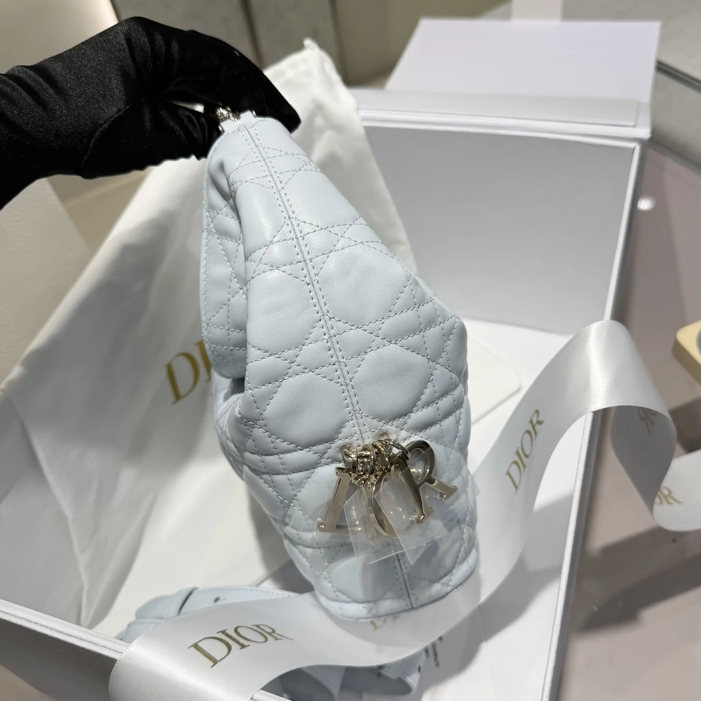 DIOR Shoulder Bags Light Blue-Silver 22.5X14X7.5CM I0010060275 - Image 9
