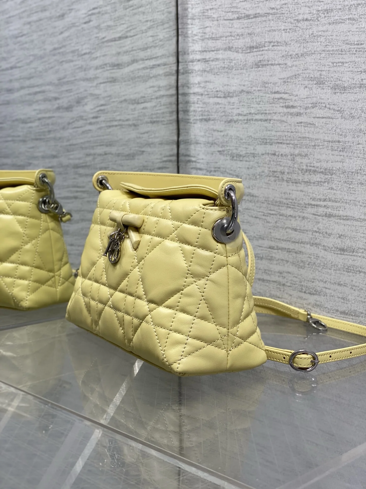 DIOR Top Handle Bags Yellow-Silver 22.5X9X13CM F0010060830 - Image 6