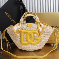 DOLCE & GABBANA Beach Bags Raffia Beige-Yellow 35X28X16CM H6010067290