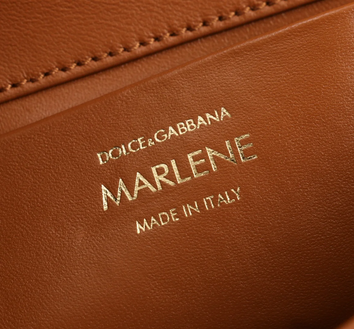 DOLCE & GABBANA Shoulder Bags Brown-Gold 18X10.6X7CM G4010066154 - Image 9