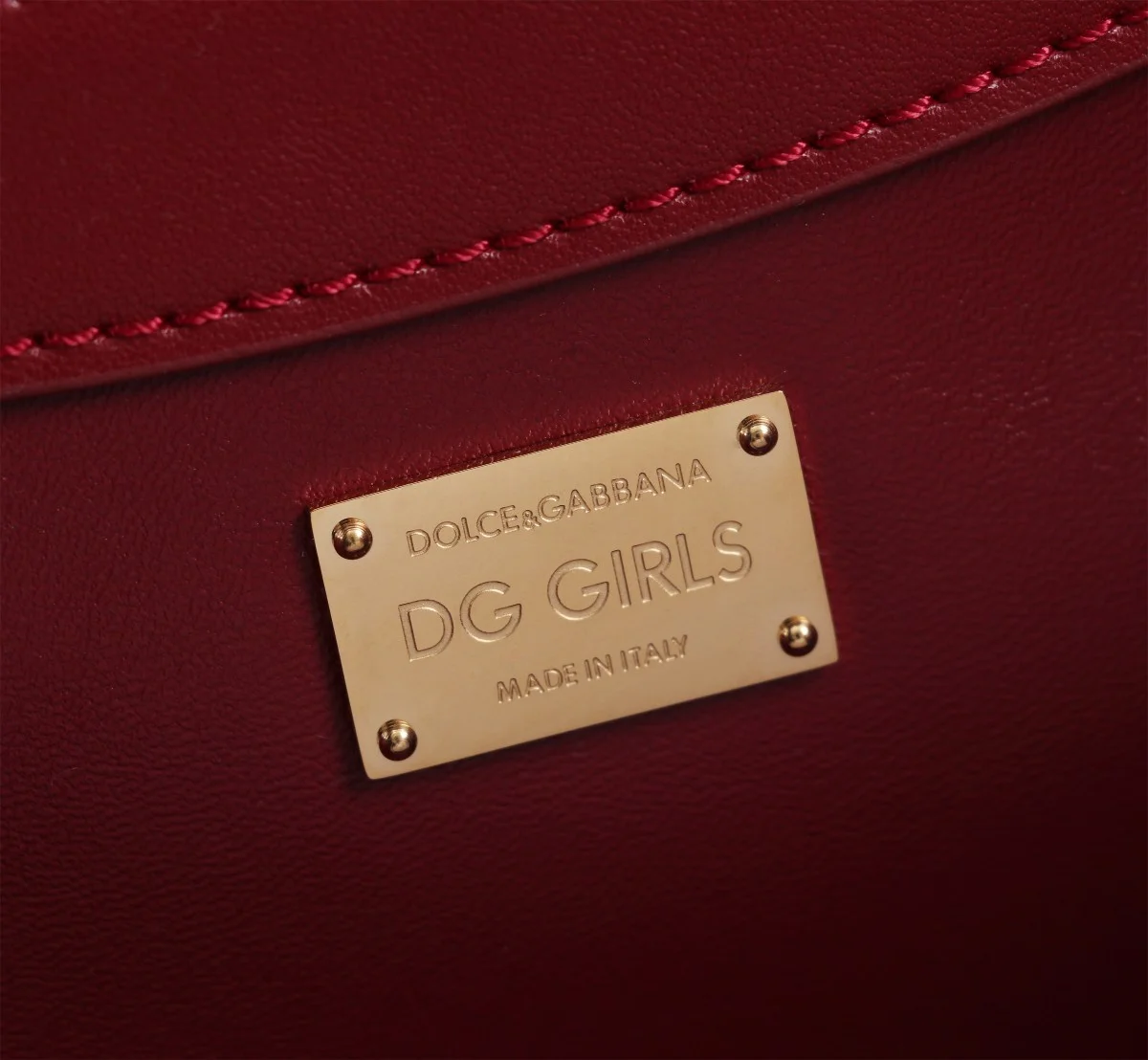 DOLCE & GABBANA Shoulder Bags Nappa Leather Red-Gold 21X5X13.5CM E0010067109 - Image 8
