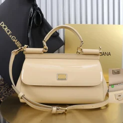 DOLCE & GABBANA Top Handle Bags Beige-Gold 25X17X9CM A00010066043