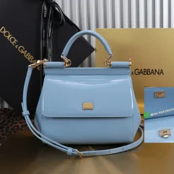 DOLCE & GABBANA Top Handle Bags Blue-Gold 20X16X8CM H5010065988