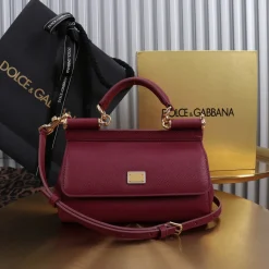 Alternative view of DOLCE & GABBANA Top Handle Bags Burgundy-Gold 18X11X6CM G4010067303