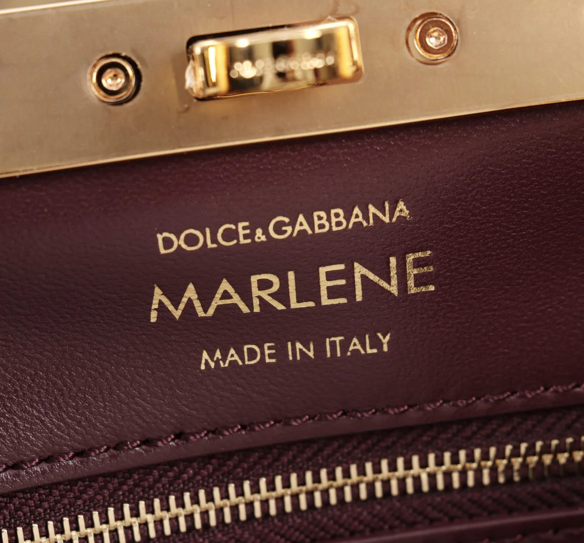 DOLCE & GABBANA Top Handle Bags Burgundy-Gold 19X13.5X7CM A19010066137 - Image 8