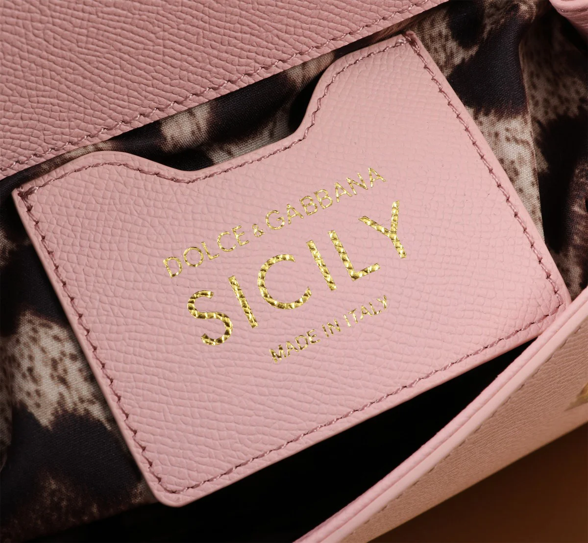 DOLCE & GABBANA Top Handle Bags Calfskin Leather Pink-Gold 20X16X8CM H0010066320 - Image 9