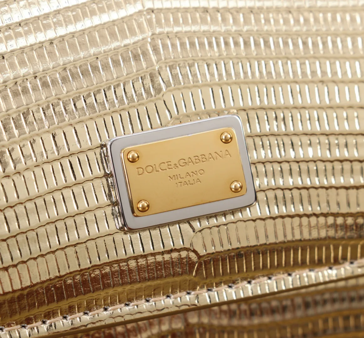 DOLCE & GABBANA Top Handle Bags Gold 18X11X6CM G5010067202 - Image 6