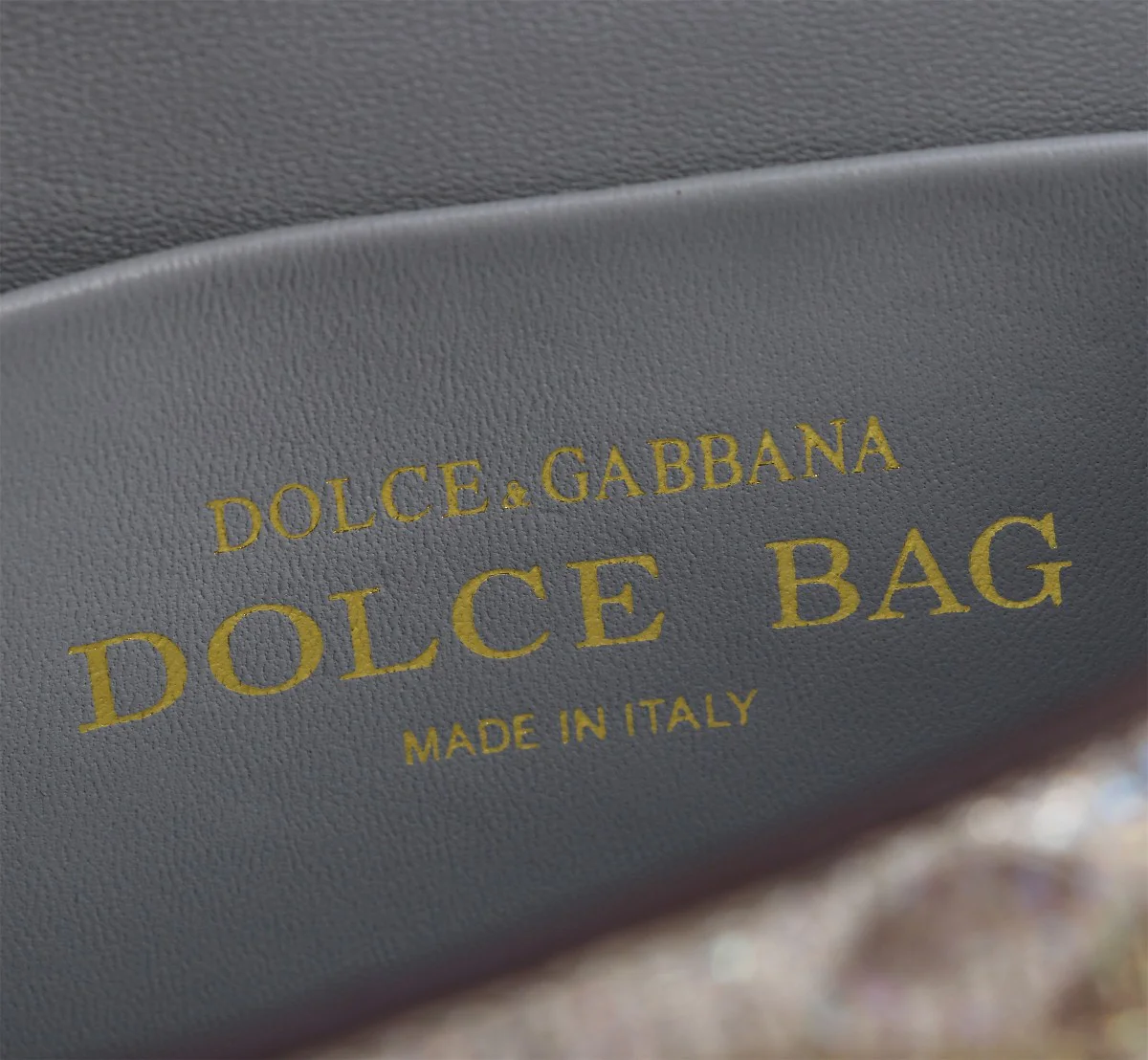 DOLCE & GABBANA Top Handle Bags Python Leather Silver-Gold 19X4.5X11CM A30010067139 - Image 9