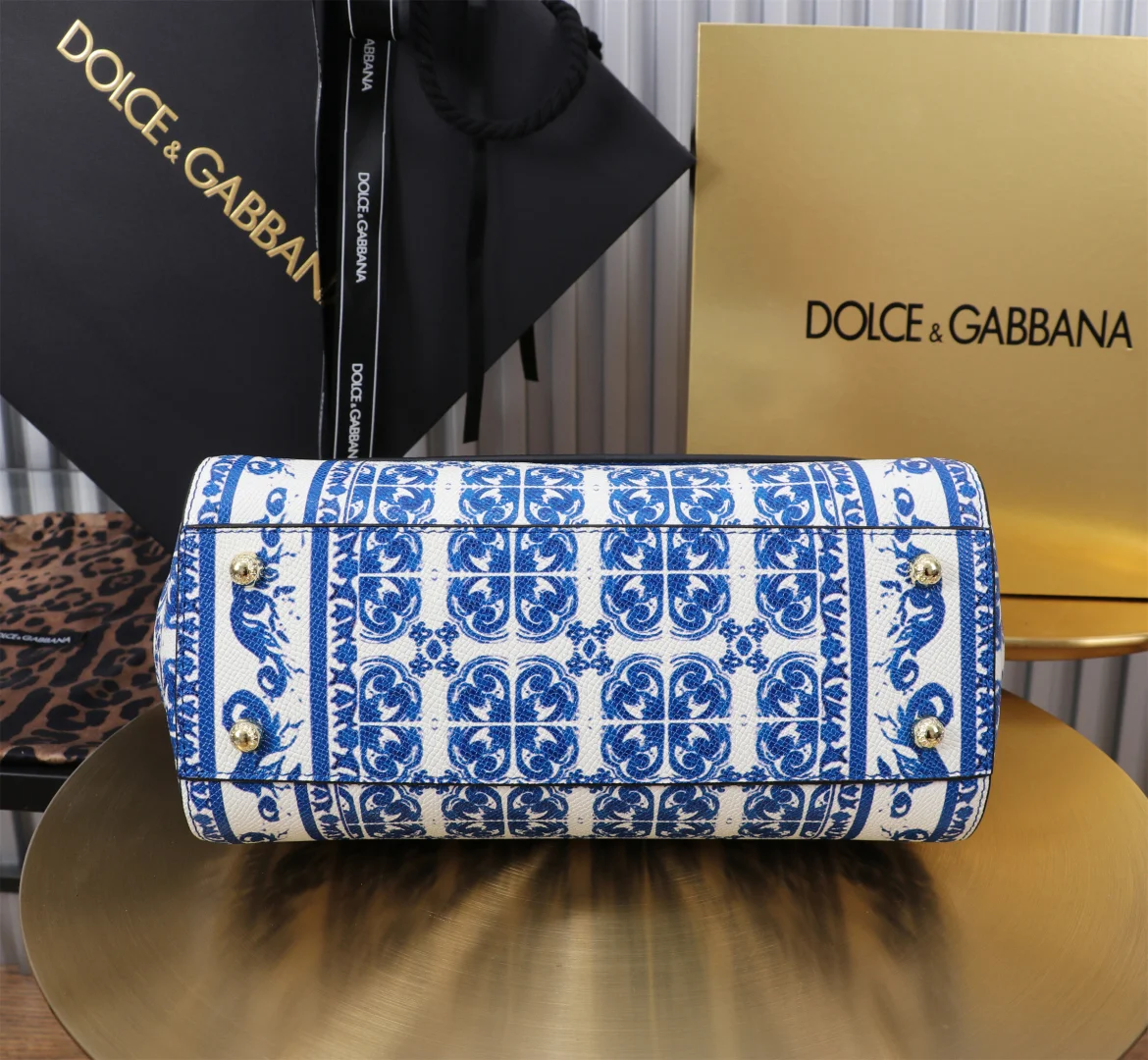 DOLCE & GABBANA Top Handle Bags White-Blue 25X12X20CM D0010066285 - Image 4