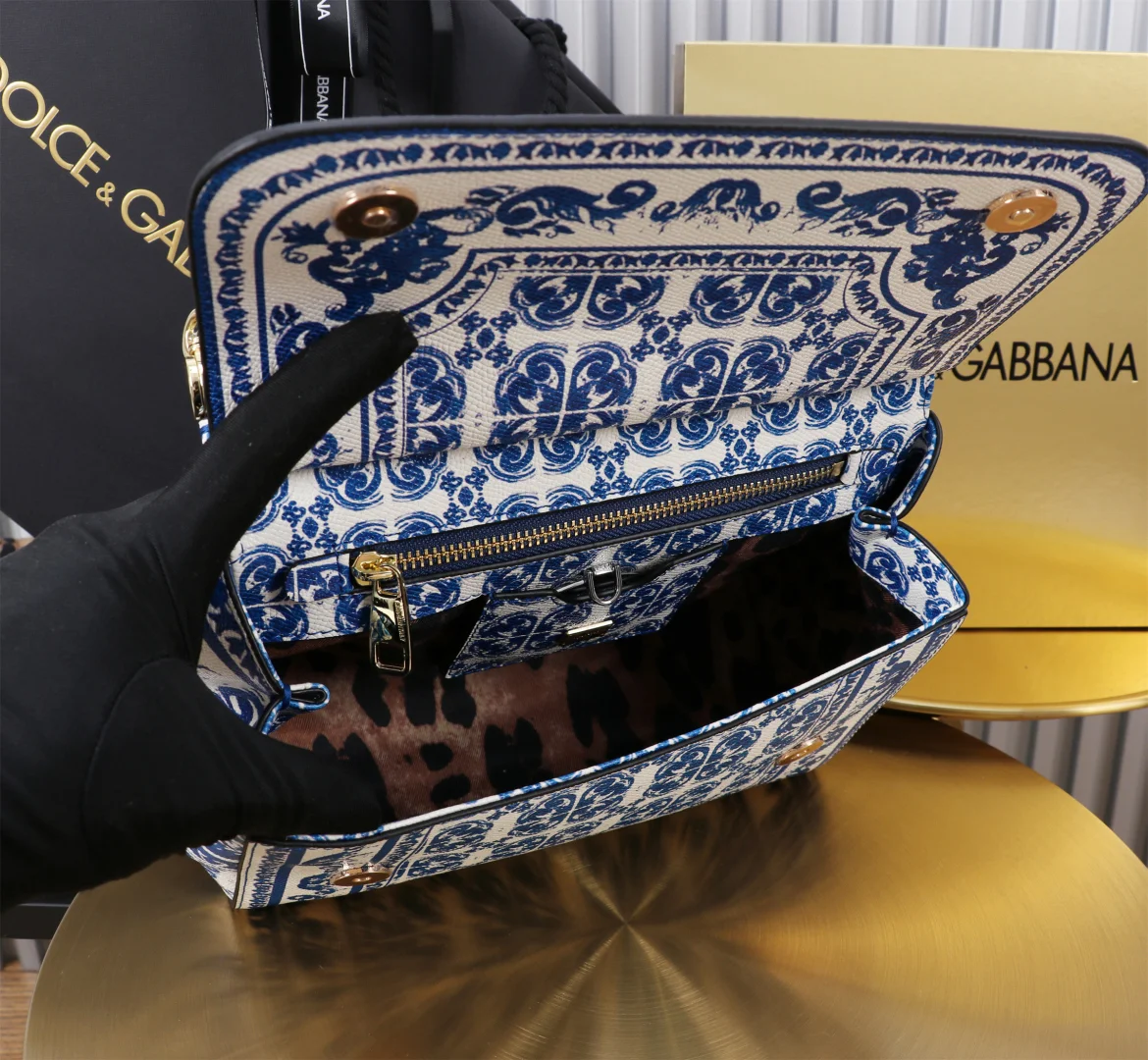 DOLCE & GABBANA Top Handle Bags White-Blue 25X12X20CM D0010066285 - Image 5