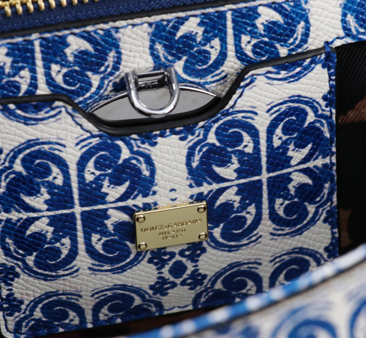 DOLCE & GABBANA Top Handle Bags White-Blue 25X12X20CM D0010066285 - Image 8