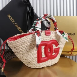 Alternative view of DOLCE & GABBANA Totes Bags Raffia Beige-Red 35X28X16CM H6010067294