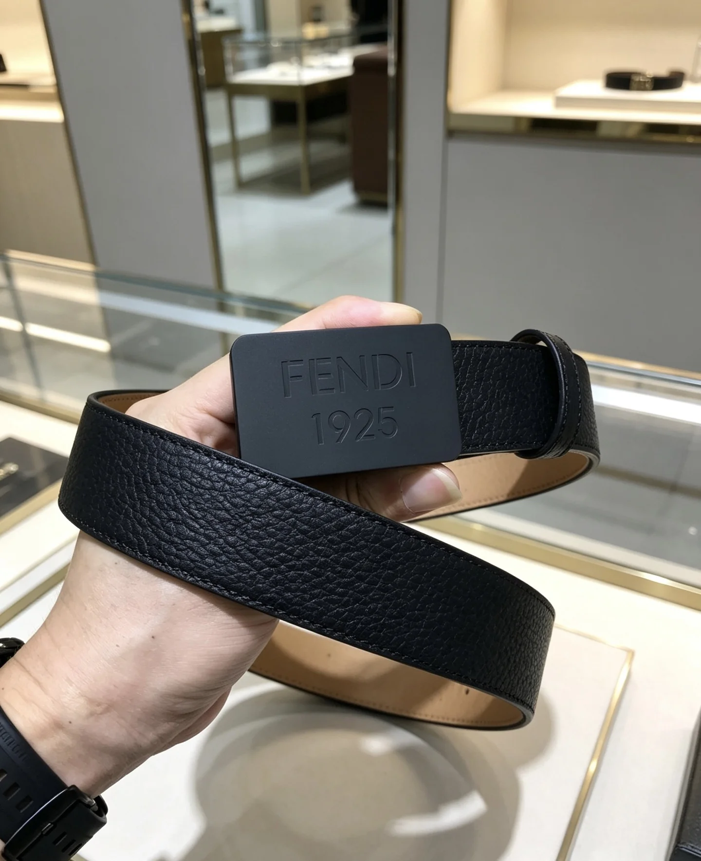FENDI Belts Black 35mm Width A8010050331 - Image 2