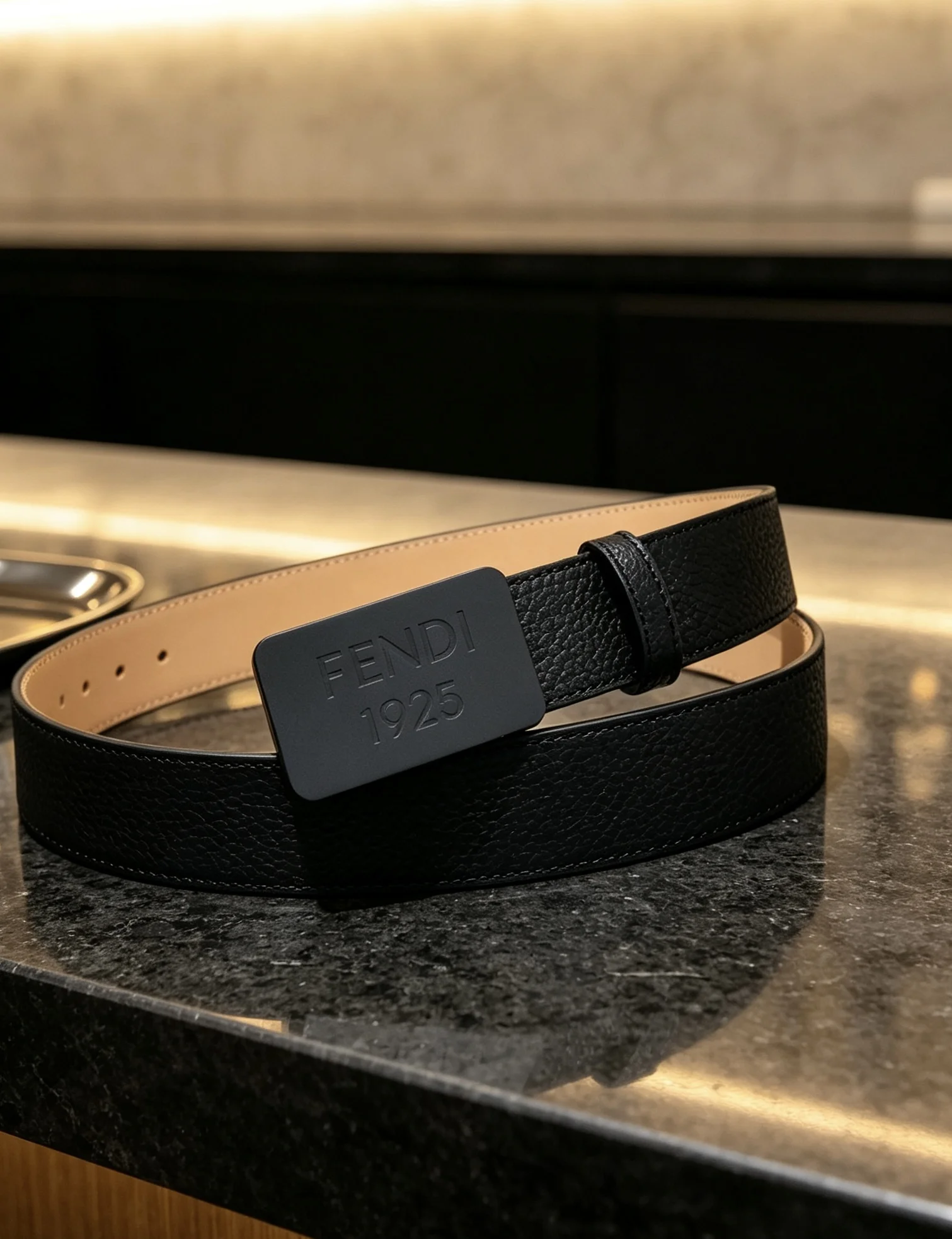 FENDI Belts Black 35mm Width A8010050331 - Image 3