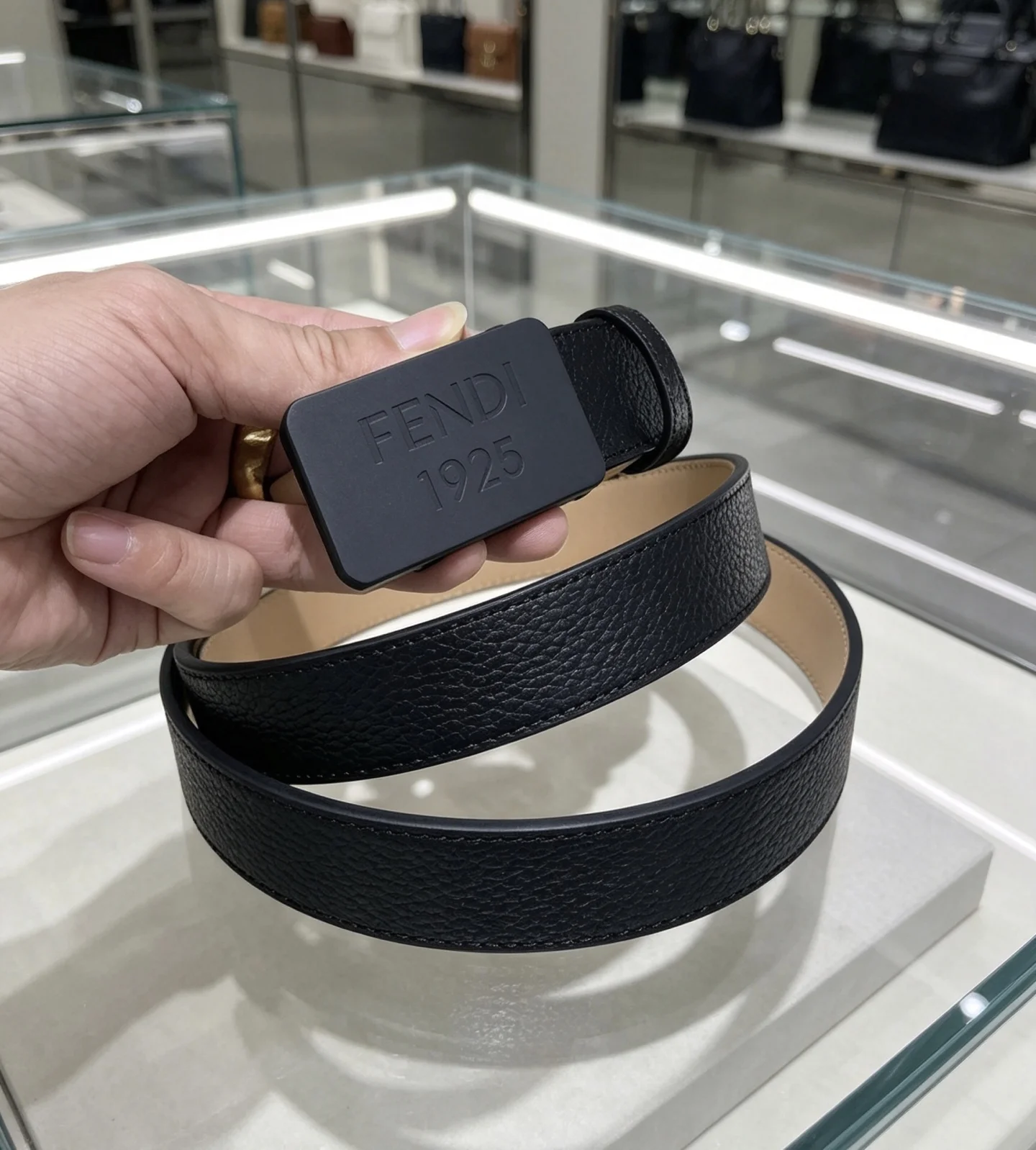 FENDI Belts Black 35mm Width A8010050331 - Image 9
