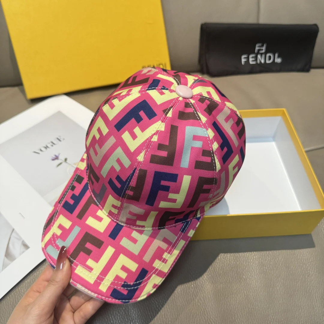 FENDI Caps Pink-Yellow-Blue-Brown F010070231 - Image 5