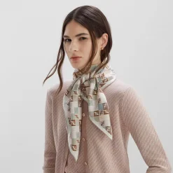 FENDI Scarves White-Brown-Blue A3010072617
