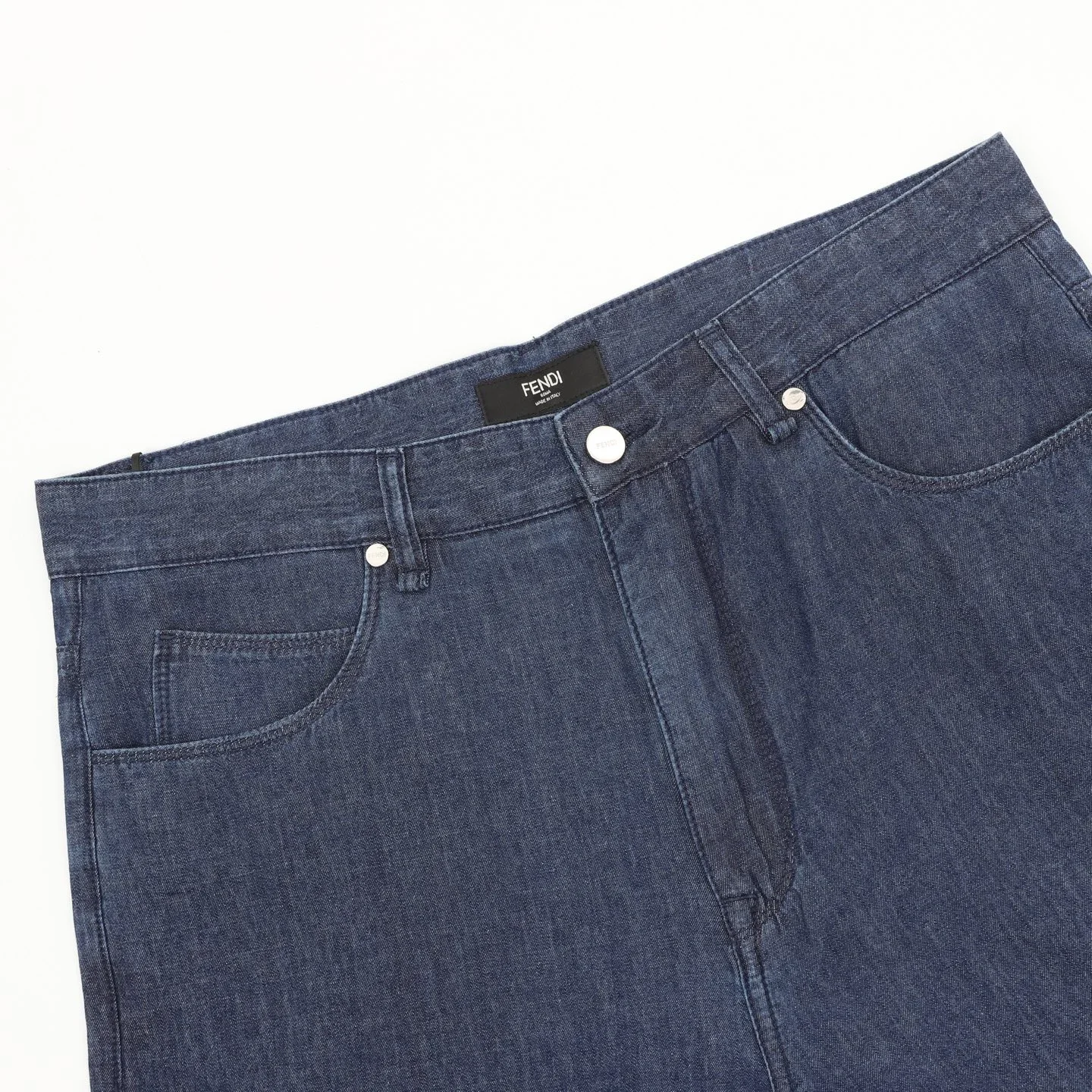 FENDI Trousers Cotton Denim Blue 46-52 B70202610040073 - Image 3